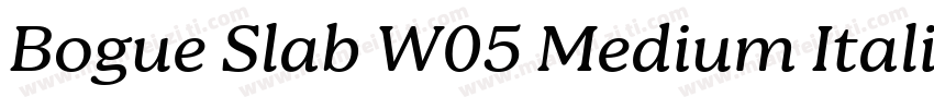 Bogue Slab W05 Medium Italic字体转换